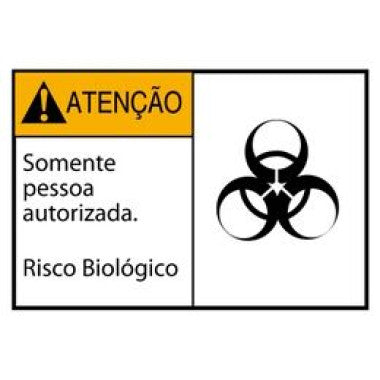 Etiqueta de Atenção - Risco Biológico, Somente Autorizados