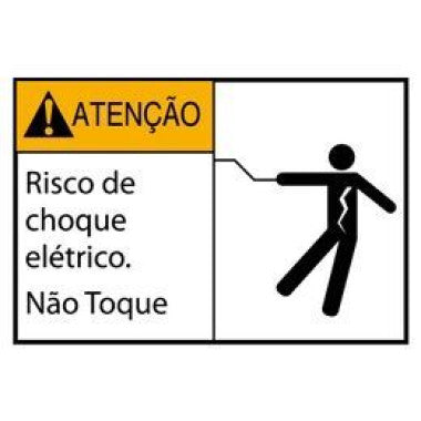 Etiqueta de Atenção - Risco de Choque Elétrico