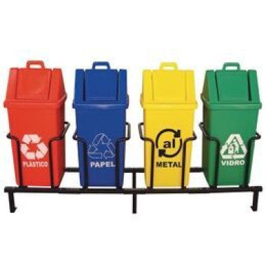 Lixeira Seletiva com Tampa Basculante - 80 Litros