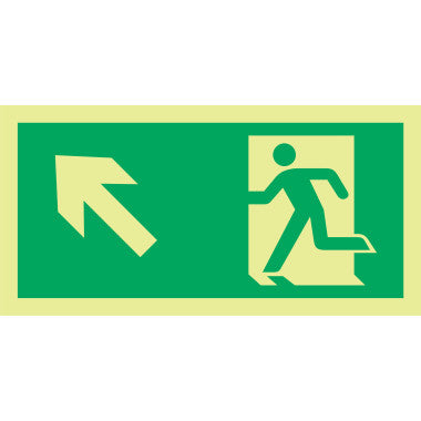 Placa Fotoluminescente S5 - Sinalização de Saída 12cm x 24cm