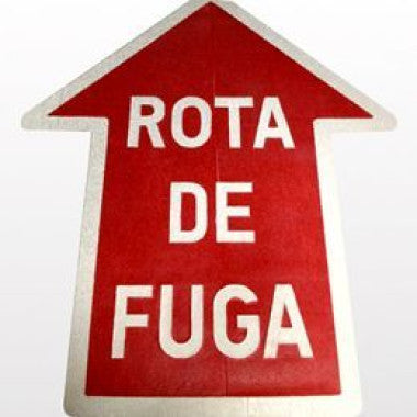 Sinalização de Piso Rota de Fuga com Seta Refletiva