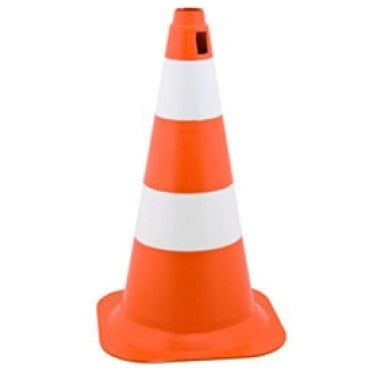 Cone de Sinalização Zebrado 50cm - Alta Qualidade