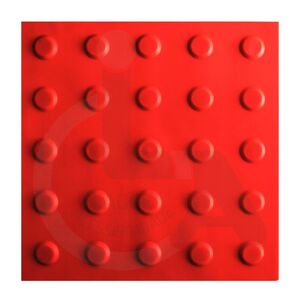 Piso Tátil PVC 25x25 Vermelho 300x300