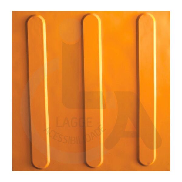 Piso Tátil PVC 25x25 Direcional Amarelo 600x600