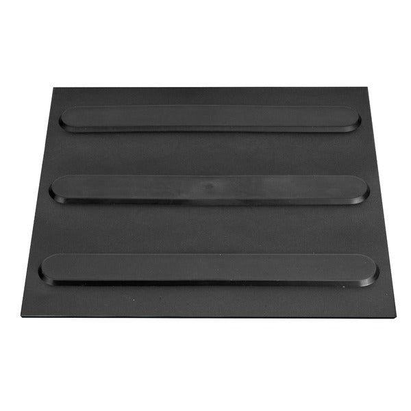 Piso Tátil PVC 25x25 Direcional Preto 600x600