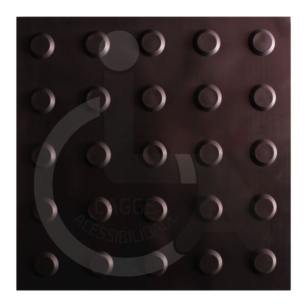 Piso Tátil PVC 25x25 Preto 300x300