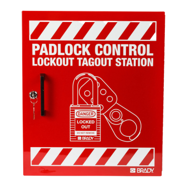 Estação de Bloqueio Lockout e Tagout em Aço com Revestimento Vermelho