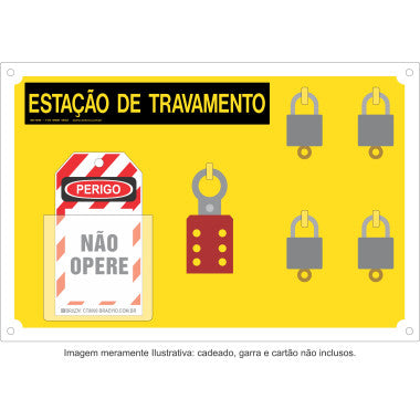 Estação de Travamento para Cadeados - Alta Visibilidade