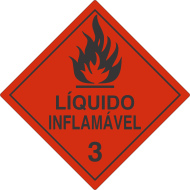 Rolo de Etiquetas Líquido Inflamável 3 - 500 Unidades