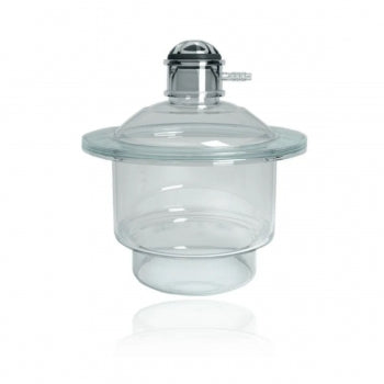 Dessecador Completo Fundo Tampa Com Luva E Placa De Porcelana 150 Mm Perfecta 1607 1