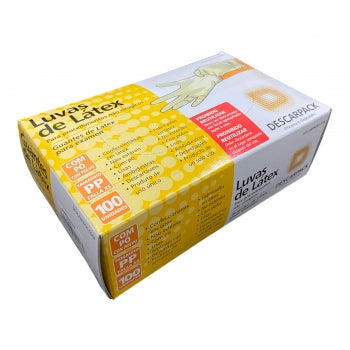 Luva De Procedimento Latex Com Po 100 Un PP Descarpack 963 1