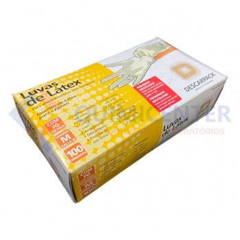Luva De Procedimento Latex Com Po 100 Un Descarpack M 961 1