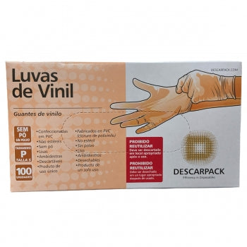 Luva De Vinil Sem Po 100 Un Descarpack P 1007 1