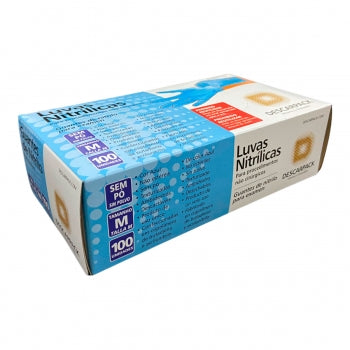 Luva Nitrilica Sem Po Azul 100 Un Descarpack M 971 1