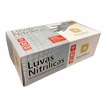 Luva Nitrilica Sem Po Preto 100 Un Descarpack M 1089 1