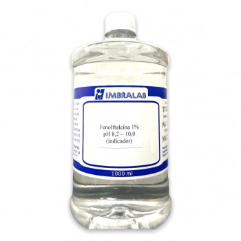Solucao Fenolftaleina 1 Alcoolica pH 8 2 10 0 1000 Ml Imbralab 1195 1