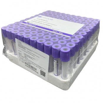 Tubo De Coleta Com Edta K3 Roxo 4 Ml 13X75 Mm 100 Un First Fl5 1304S 1401 1