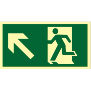 Placa Fotoluminescente S5 - Sinalização de Saída 20x40cm