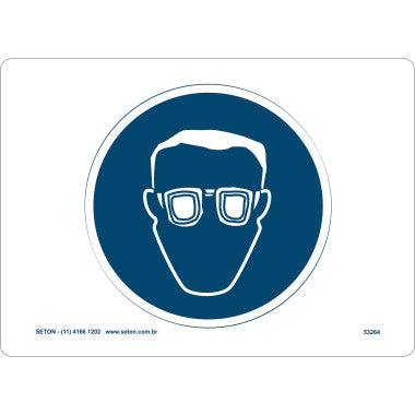 Placa de Sinalização de Proteção para os Olhos