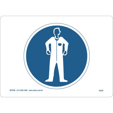 Placa de Sinalização - Macacões de Segurança