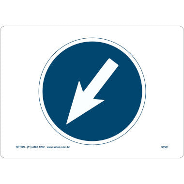 Placa Seta para Sinalização de Regras do Espaço