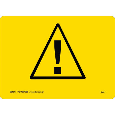 Placa de Sinalização Internacional - Alerta de Segurança