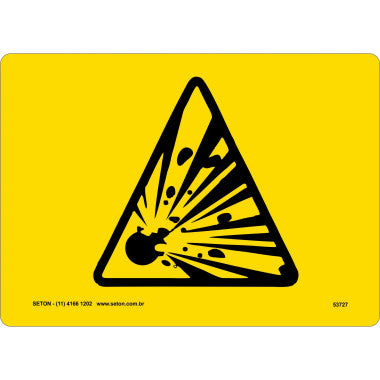 Placa de Sinalização Internacional - Explosão