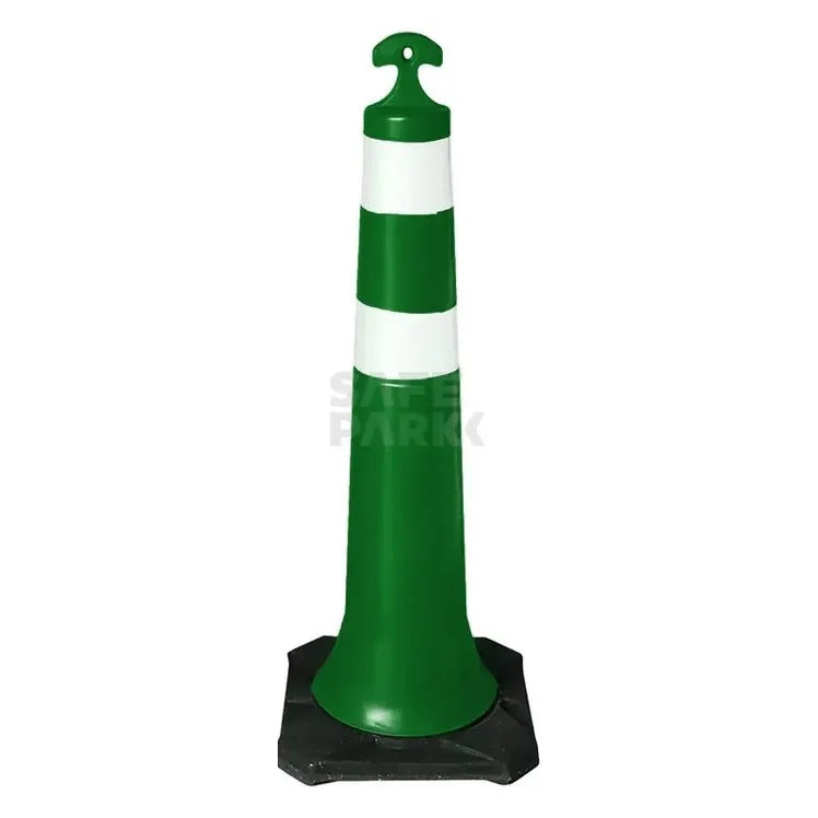 Balizador Cônico - Verde e Branco - 1,05MT