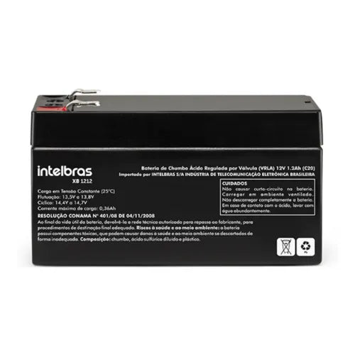 Bateria VRLA 12V 1,2Ah XB 1212 Intelbras