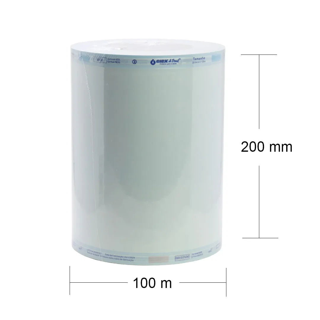 bobina para esterilização 200mm x 100m ciex