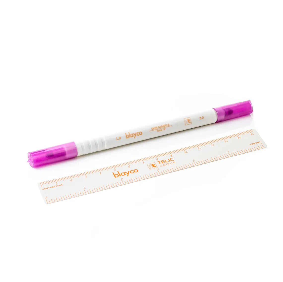 Caneta Marcadora de Pele Ponta Dupla 1.0 e 2.0mm Estéril Blayco