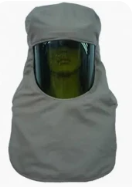 Capuz Eletricista Tipo Carrasco Risco 4 Cinza com Visor verde CA49406