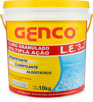 Cloro Granulado Múltipla Ação 3 Em 1 10kg Genco