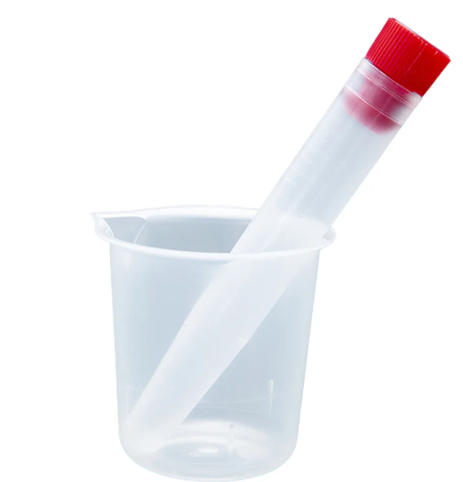Kit Urina Estéril 2 Tubos vermelhos 12ml com Becker