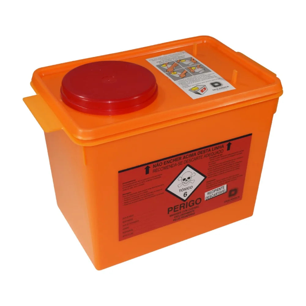 Coletor Rígido para Resíduos Tóxicos Descarpack 7L, e 13L.