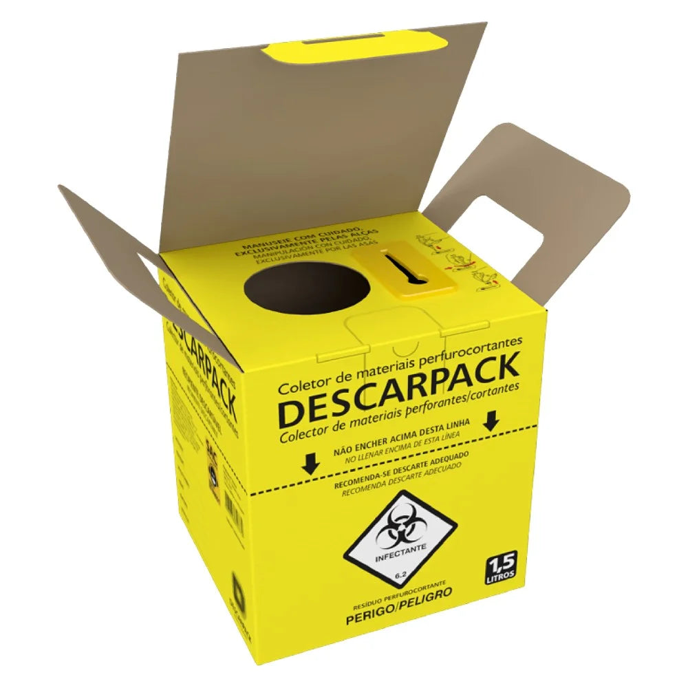 Coletor para Material Perfurocortante 1,5L  Descarpack