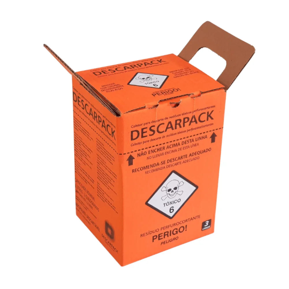 Coletor para Residuos Toxicos Descarpack - 3L, 7L, 13L e 20L.
