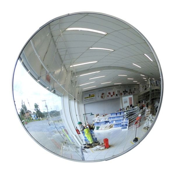 Espelho de segurança convexo com suporte 60cm borda de aluminio