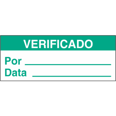 Etiqueta Controle de Qualidade - Legenda VERIFICADO - 38x15mm