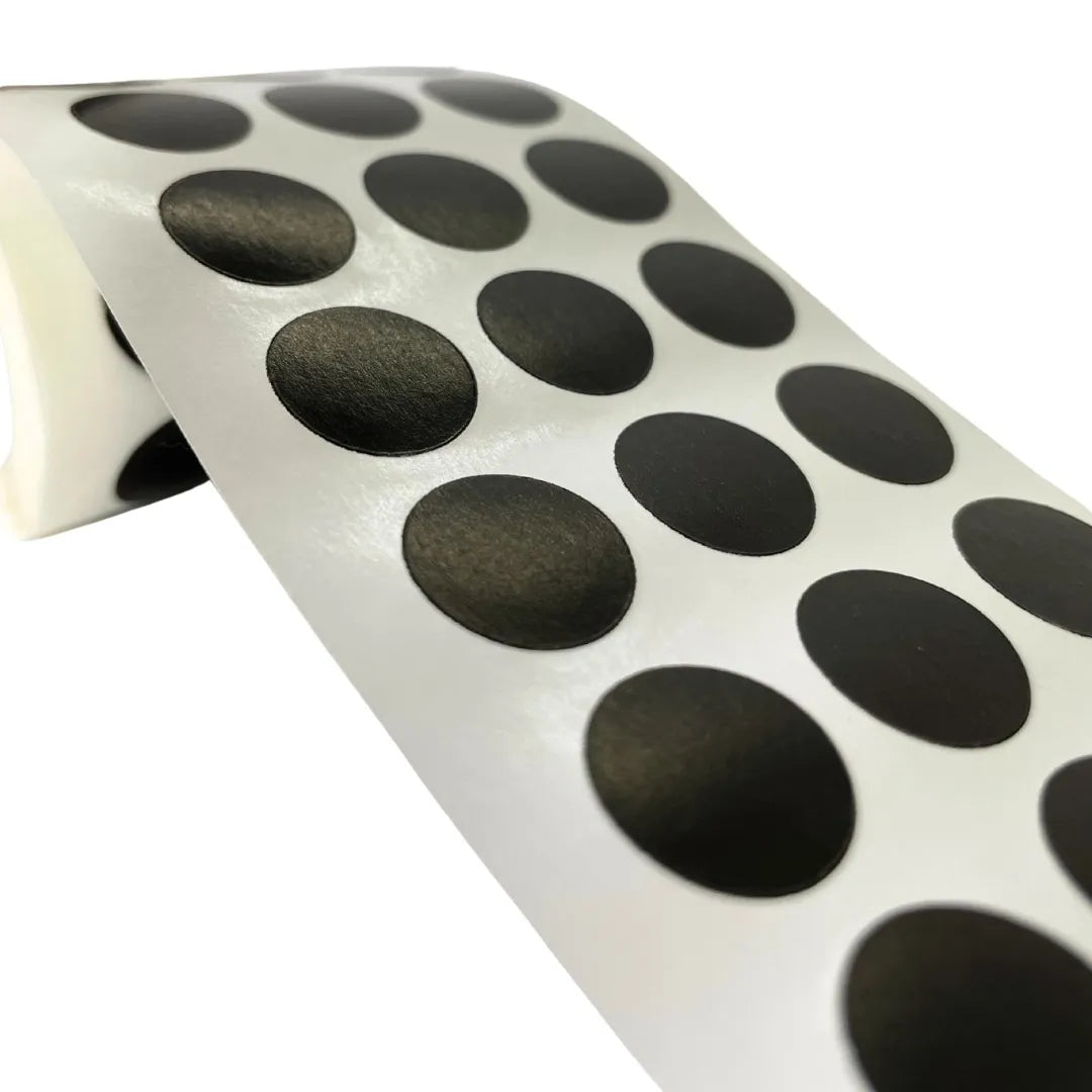 Etiquetas Coloridas Opcao 15x15 Bolinha Fácil Aplicação - Preto