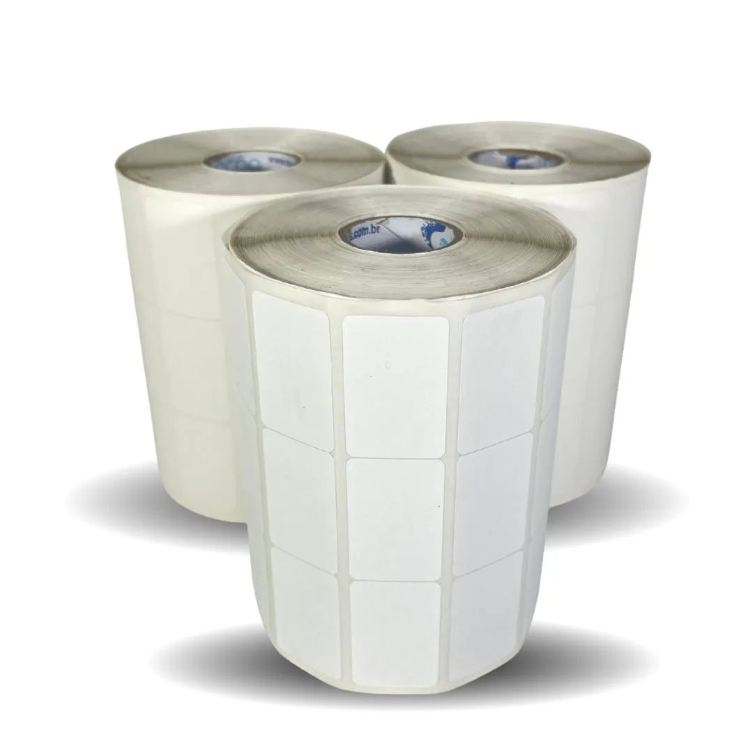 Kit 03 Rolos Etiqueta 33x21mm 3 Col Sem Espaçamento Térmica