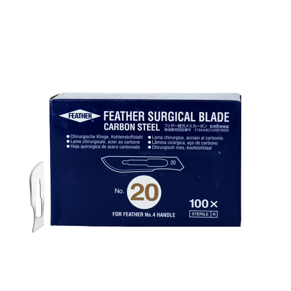 lâmina para bisturi nº20 unidade feather