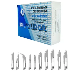 Lâminas de Bisturi Nº10 Aço Carbono C 100 Unidades