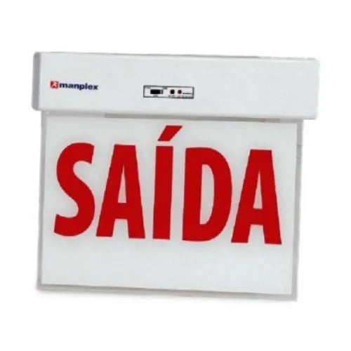 Luminária Balizamento Dupla Face Vermelha Manplex