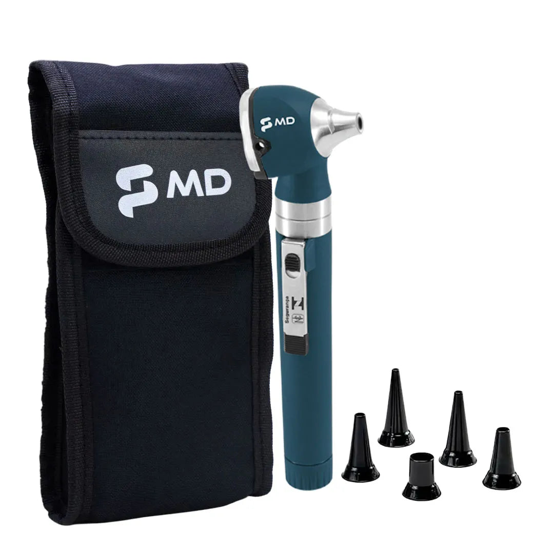 otoscópio led omni blueberry com estojo macio md