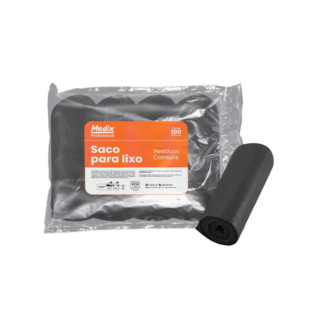 saco lixo preto 110l reforçado rolo c 100 un