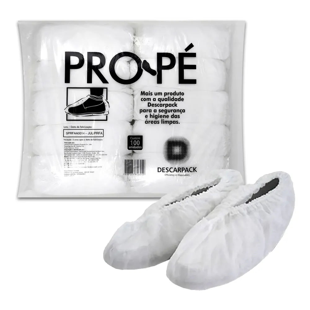 sapatilha propé descartável com 100 un