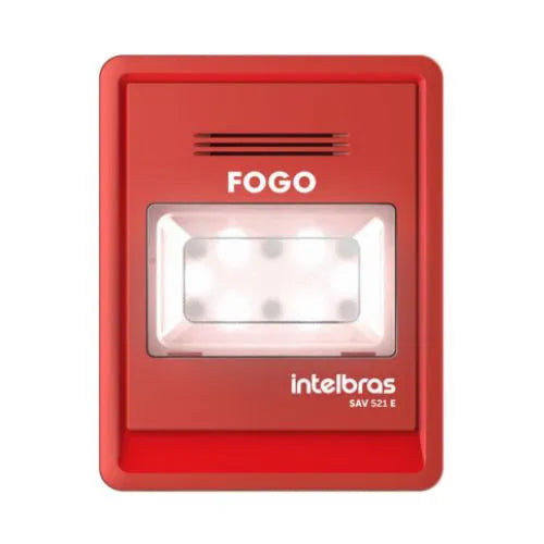 Sirene Audiovisual Endereçavel SAV 521E Intelbras
