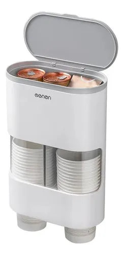 Suporte Dispenser Porta Copos Descartáveis 180ml 200ml Luxo Cor Branco