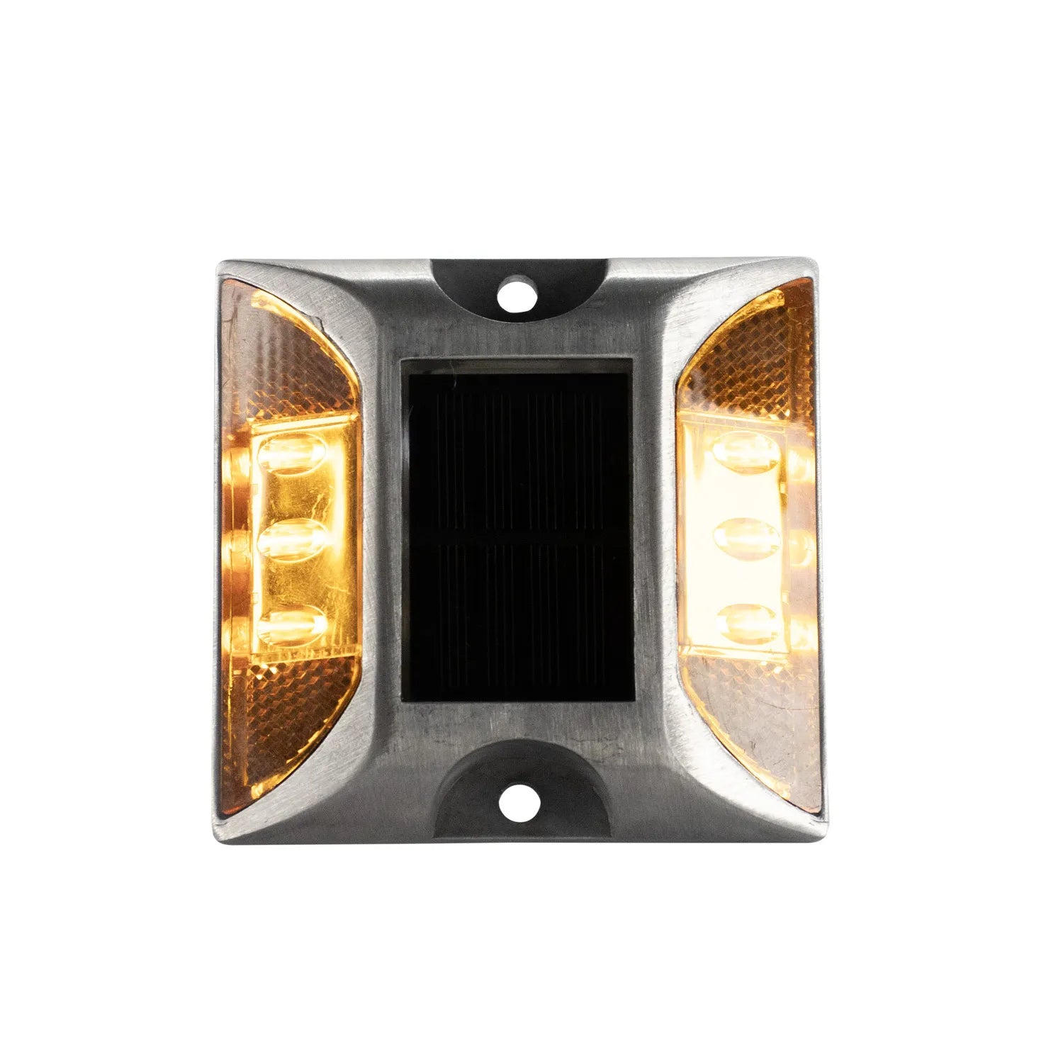 Tachinha Solar 6 LEDS - Amarelo - 10X10CM